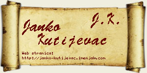 Janko Kutijevac vizit kartica